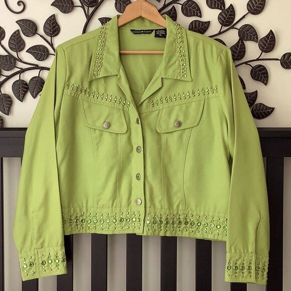 Gordon & James Cowgirl Studded Bling Western Jean Jacket Style - Picture 1 of 8